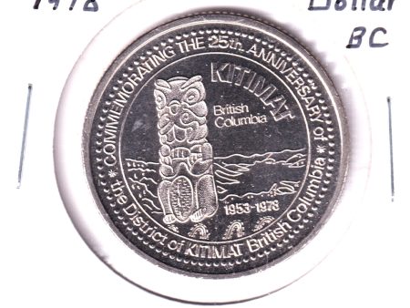 1978 Yellowhead Dollar Trade Token: District of Kitimat, B.C., 25th Anniversary Online now