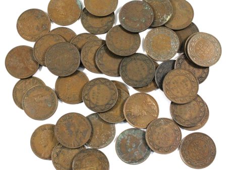 Lot of 1919 Canada Large Cents, Average Condition, 41Pcs For Sale