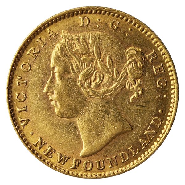 1888 Newfoundland Obv. 3 Gold $2 EF-AU (EF-45) $ Fashion