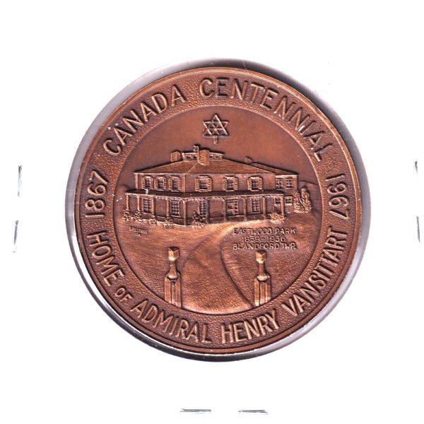 1967 Woodstock Coin Club (Ontario) Canada Centennial Medallion on Sale