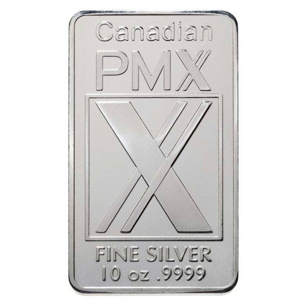 PMX 10oz .9999 Fine Silver Bar (No Tax) - Light Toning Scratch Cheap