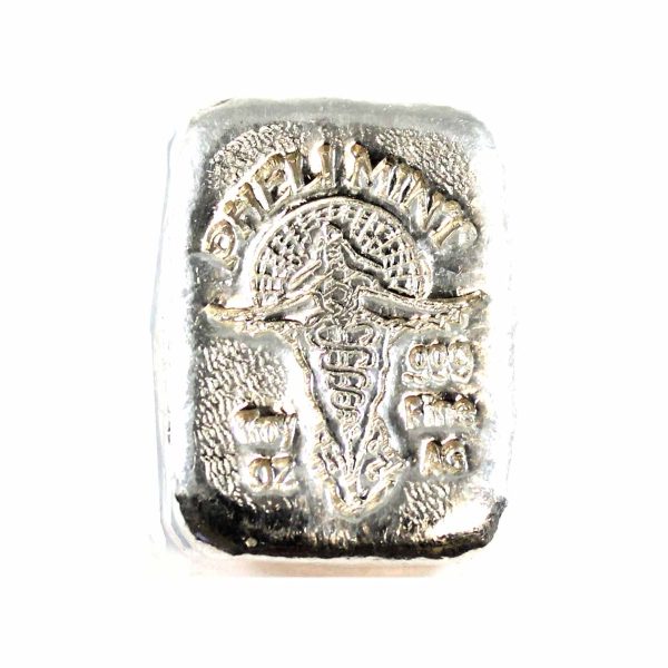 Pheli Mint .999 1oz Silver Bar with Caduceus Stamp (No Tax) Online Hot Sale