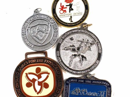 Lot of 5 x Various  Games for the Physically Disabled  Medals (All Different). Online Sale