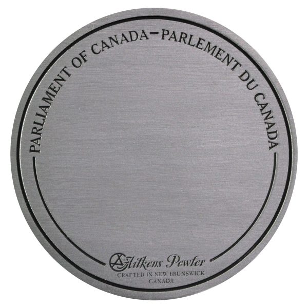 Parliament of Canada Large Pewter Medallion For Sale