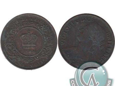 1864 Nova Scotia 1 2 Cent VF-EF (VF-30) Fashion