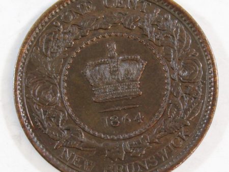 1864 Short 6 New Brunswick 1-cent AU-UNC (AU-55) $ Online Sale