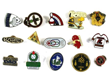 Lot of 15x Vintage Sports Pins, 15Pcs Cheap