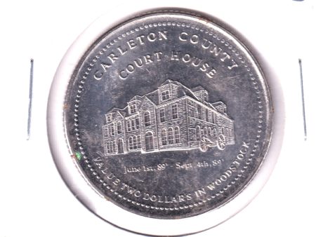 Woodstock, New Brunswick, 1989 $2 Trade Token - Carleton County Court House (Spot) Supply