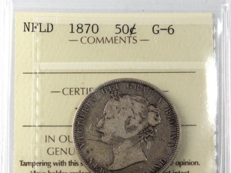 1870 Newfoundland 50-cents ICCS Certified G-6 Discount