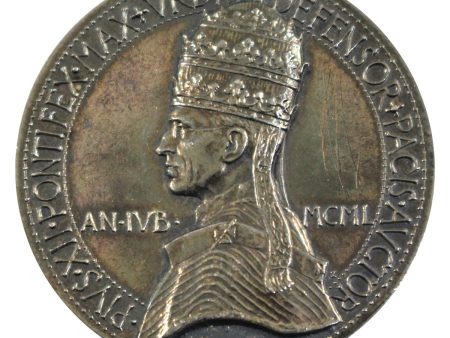 Vatican 1950 Pope Pius XII Medal Extra Fine (EF-40) Scratched on Sale