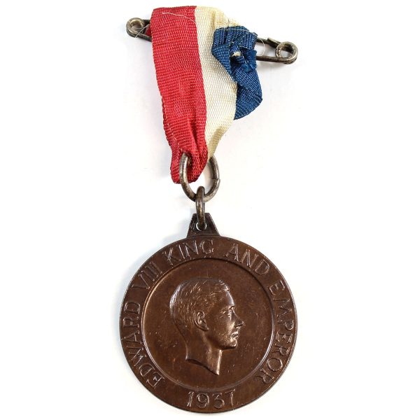 1937 Edward VIII King & Emperor Coronation Medal w  Original Ribbon - Bronze Colour For Discount