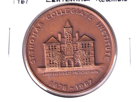 1967 St. Thomas Collegiate Institute Centennial Reunion Medallion Online Sale