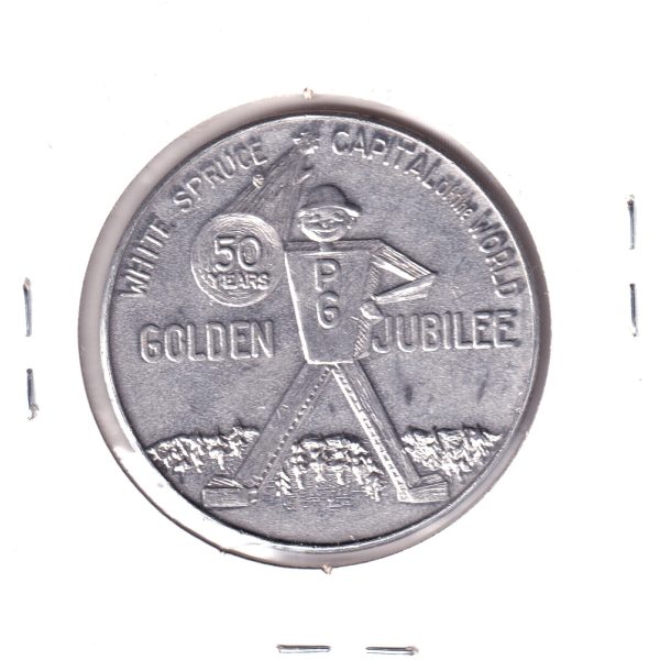 1965 Prince George, B.C., Golden Jubilee Medallion: White Spruce Capital of the World For Sale