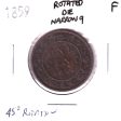 1859 Narrow 9 Canada Large 1-Cent Fine (F-12) - Rotated Die Online now