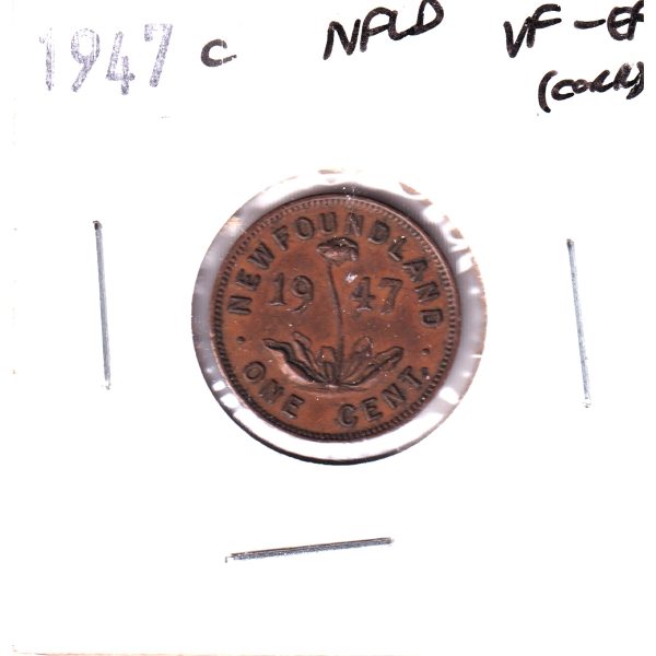 1947C Newfoundland 1-cent VF-EF (VF-30) Corrosion, scratched, or impaired Online