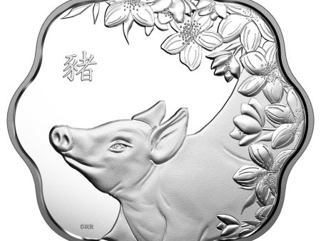 2019 Canada $15 Lunar Lotus - Year of the Pig Fine Silver Coin (No Tax) Impaired Online now