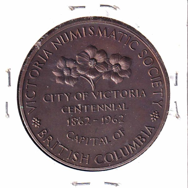 1962 Canada Victoria Numismatic Society Celebrates Victoria Centennial Medallion For Discount