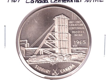 1965 Sudbury, Ont., Model Mine in Centennial Numismatic Park Medallion (Lightly Toned) on Sale