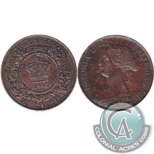 1861 Large Bud Nova Scotia 1-cent Extra Fine (EF-40) For Discount