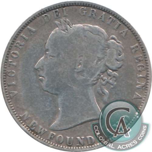 1872H Newfoundland 50-cents G-VG (G-6) Online now