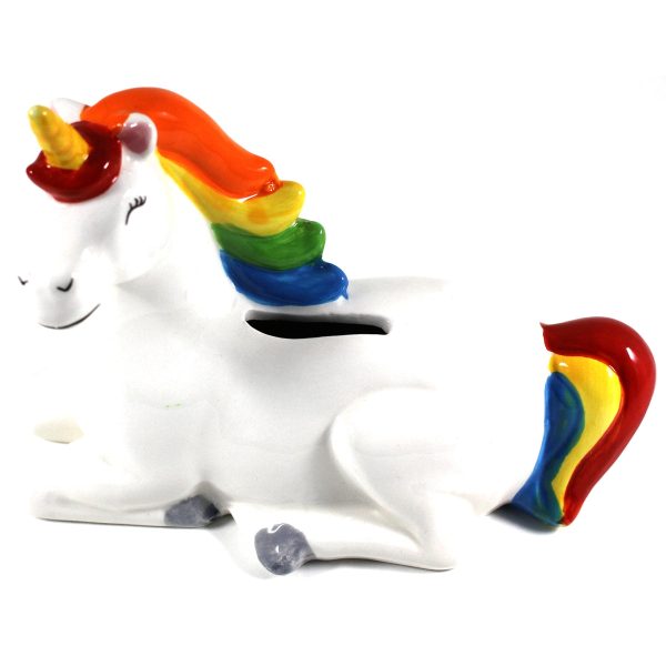 Money bank: Enchanted Rainbows Ceramic Rainbow Unicorn Hot on Sale