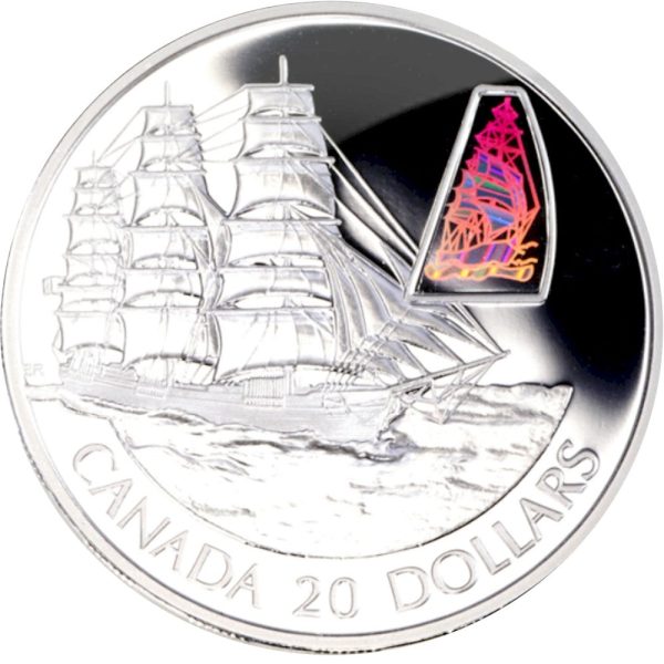 RDC 2002 Canada $20 Transportation Ship - William Lawrence Sterling Silver (Impaired) Fashion