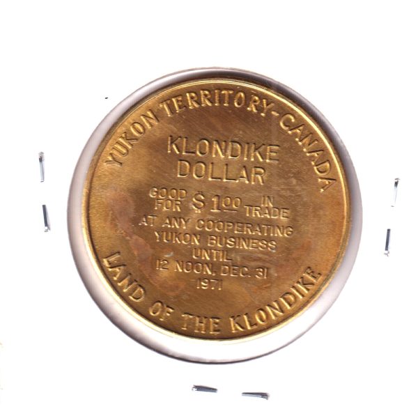 Yukon Territory 1971 Klondike Dollar Trade Token - City of Whitehorse (Lightly Toned) Online