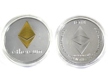 Pair of Ethereum Cryptocurrency Medallions, Two Colours, 2Pcs Sale