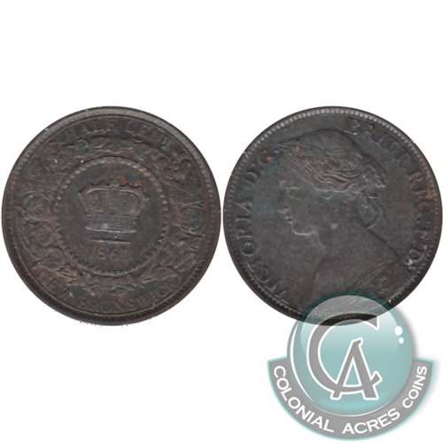 1861 New Brunswick 1 2 Cent VF-EF (VF-30) $ Online now