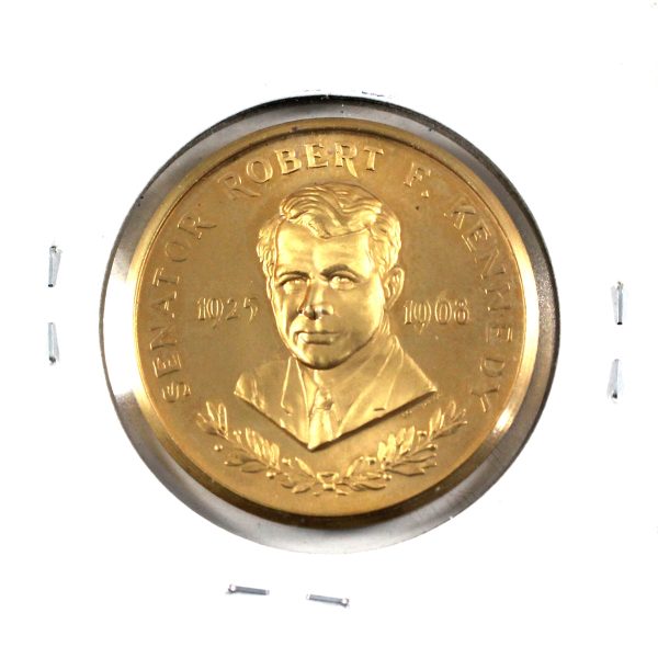 Senator Robert F. Kennedy (1925-1968) Memorial Medallion (Gold Colour) Fashion