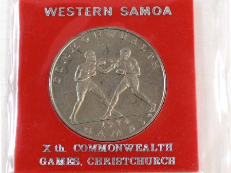 1974 Western Samoa $1 Commonwealth Games, Christchurch with holder Cheap