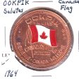 1964 Ookpik Salutes Canada s Flag Coloured Medallion (Corrosion) Cheap