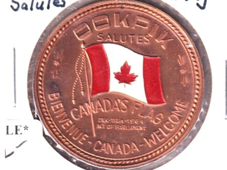 1964 Ookpik Salutes Canada s Flag Coloured Medallion (Corrosion) Cheap