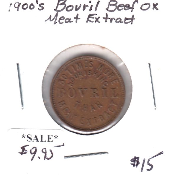 1900s Bovril Beef Ox Meat Extract Token on Sale