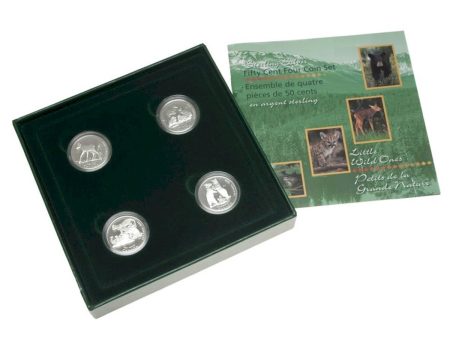 RDC 1996 Canada 50-cent Little Wild Ones Sterling Silver 4-coin Set (Toned Coin) Online now