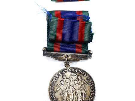 WWII Canada Voluntary Service Medal and Ribbon Bar For Cheap