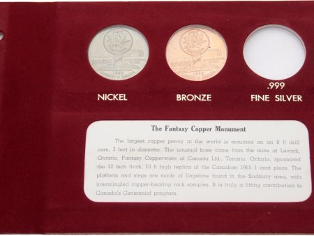 Pair of Medallions Commem. the World s Largest Penny in Numismatic Park, in Red Page Sale