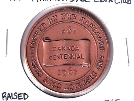 1967 Kamloops, B.C., Coin Club Canada Centennial Medallion on Sale