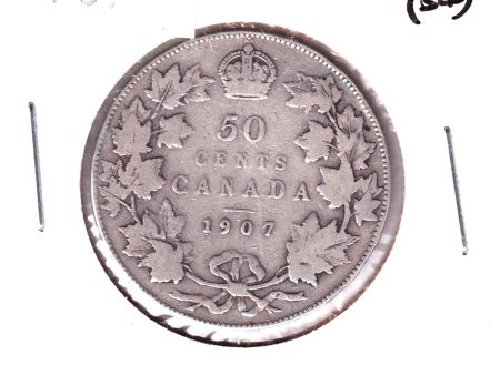 1907 Canada 50-cents VG-F (VG-10) Scratched, nicks, or cleaned Cheap