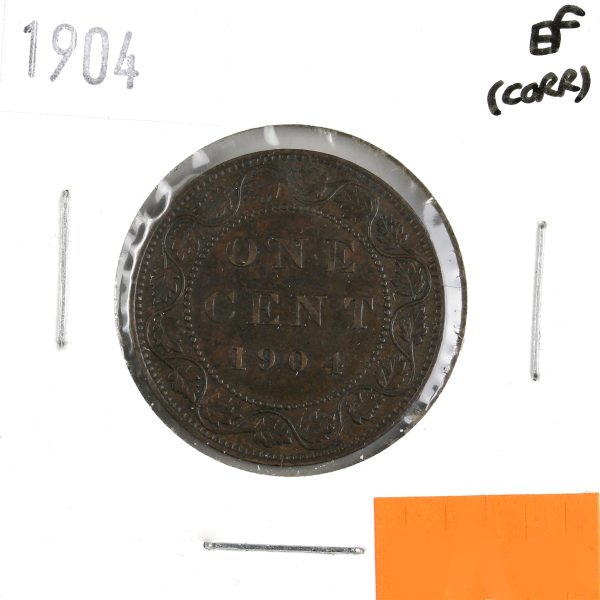 1904 Canada 1-cent Extra Fine (EF-40) Corrosion, scratched, or impaired Cheap