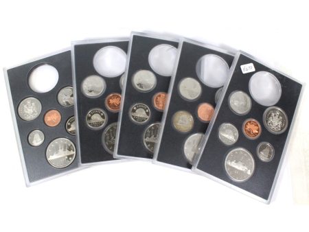 1981-1985 Canada Frosted Proof 6-coin Sets - from Double Dollar Sets Supply