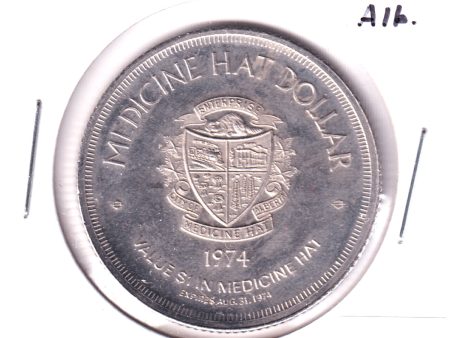 1974 Medicine Hat, Alberta, Souvenir Dollar Trade Token: 100 Years NWMP-RCMP For Discount