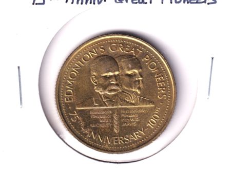 1979 Edmonton s Great Pioneers 75th Anniversary Trade Dollar Token (Light Corrosion) Online Sale