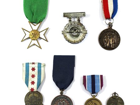 Lot of 7x Assorted Medals, Military & Commemorative, 7Pcs (Some Impaired) Online Hot Sale