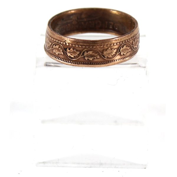 1911-1920 Canada 1-cent Coin Custom Ring Size 9 - Made from a real large cent! Fashion