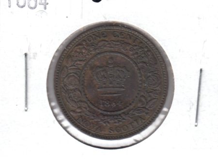 1864 Nova Scotia 1-cent Almost Uncirculated (AU-50) $ Hot on Sale