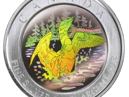 RDC 2002 Canada $5 Loon Hologram Silver Maple Leaf Coin (No Tax) impaired Sale