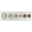 1963 Canada silver year set 1ct to $1 in snap lock case (lightly toned). Online