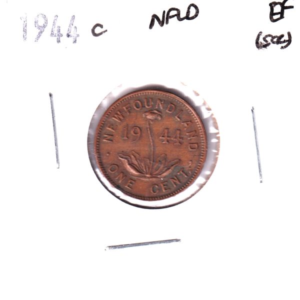 1944C Newfoundland 1-cent Extra Fine (EF-40) Scratched, corrosion, or impaired Online Sale