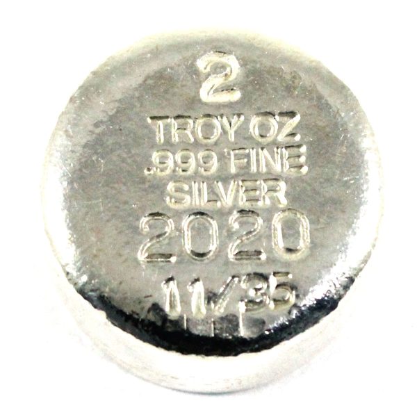 Masterson 2oz. .999 Fine Silver Button (No Tax) - Only 35 Made! For Sale